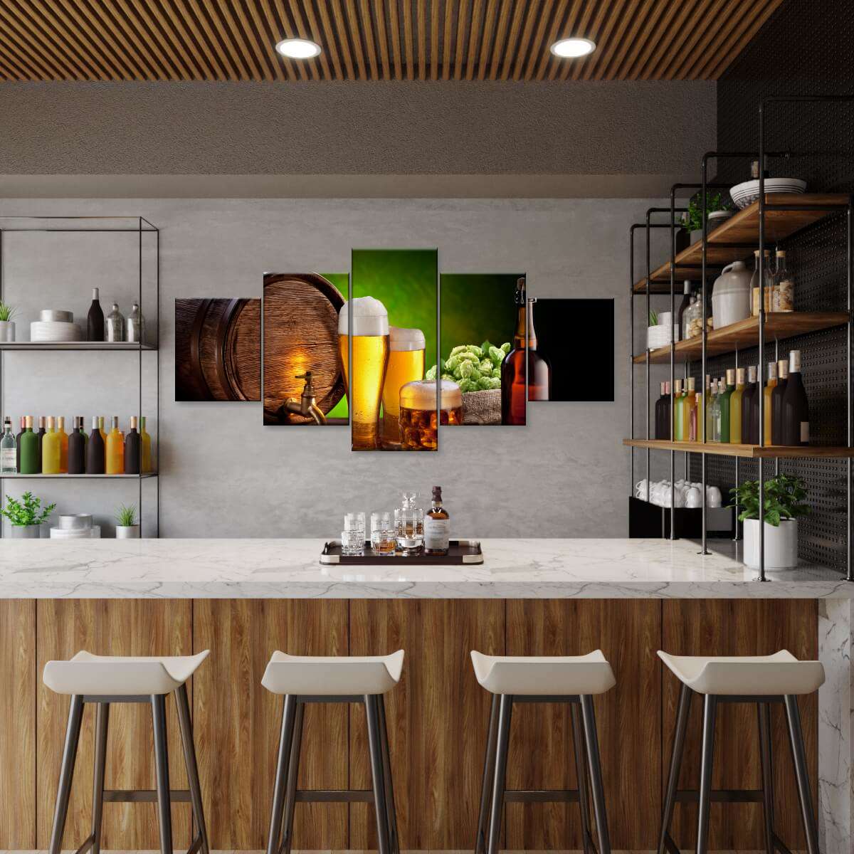 Brew Beer Multi Panel Canvas Wall Art