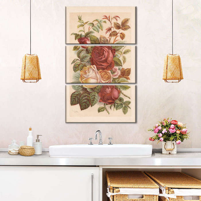 beautiful powder room wall decor