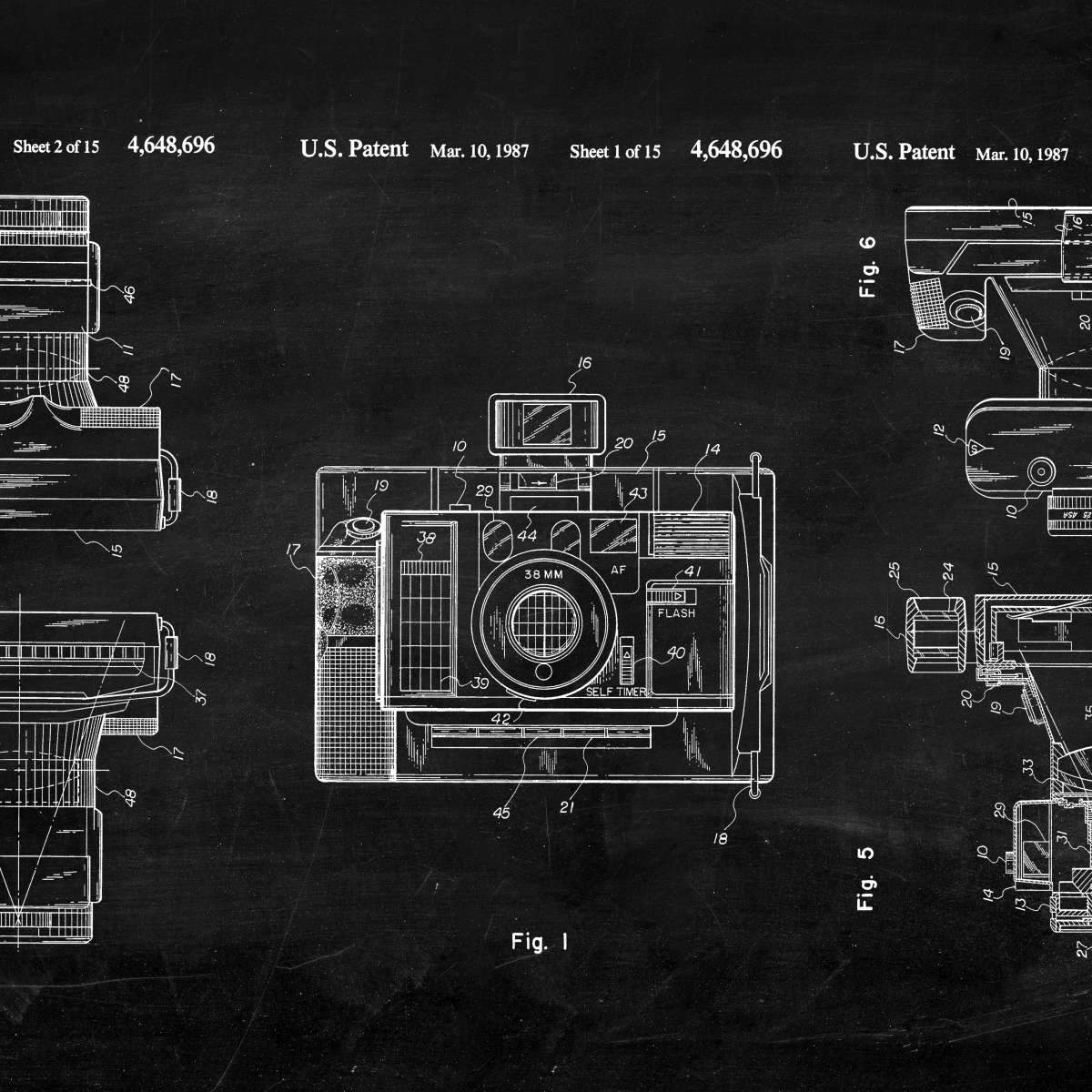 Electronics And Communication Blueprints Wall Art