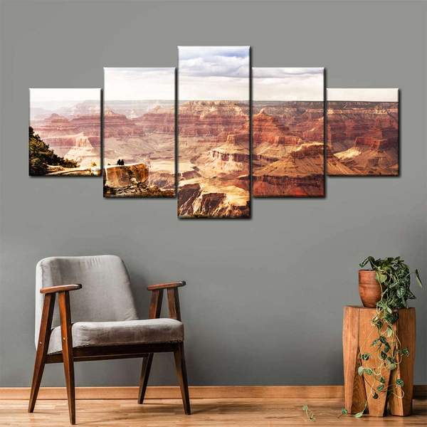 Grand Canyon At Sunset Multi Panel Canvas Wall Art