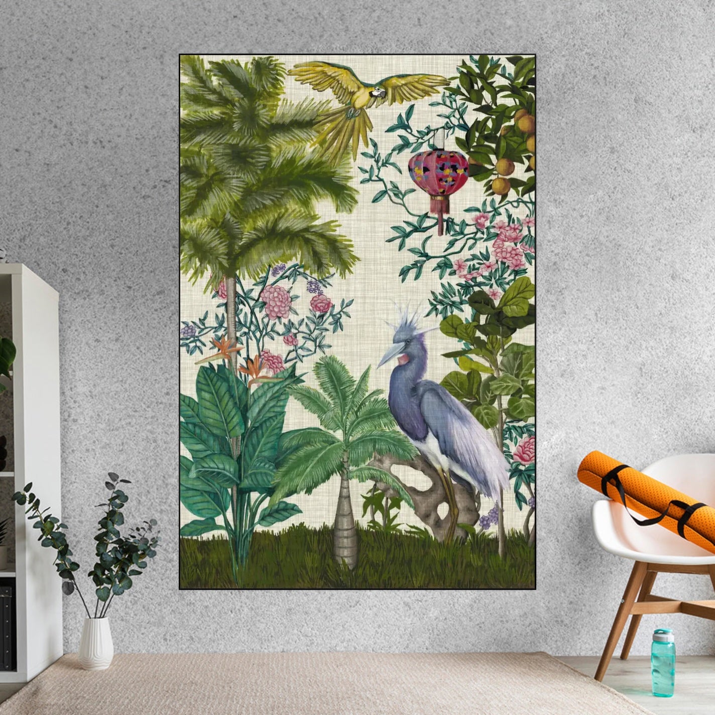 how to hang canvas art without frame