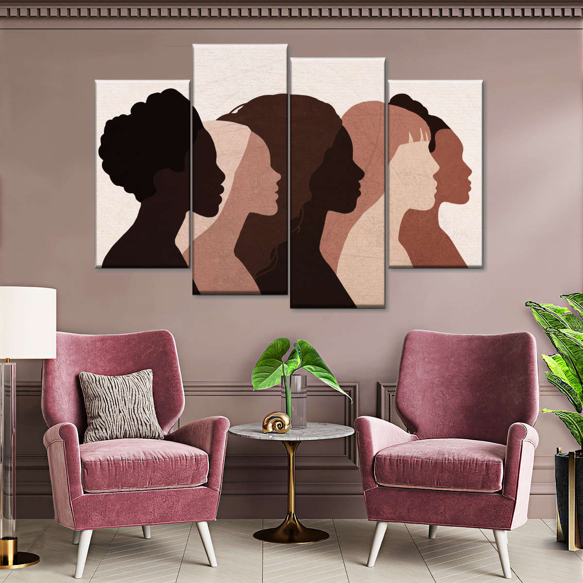 Multiethnic Women Multi Panel Canvas Wall Art