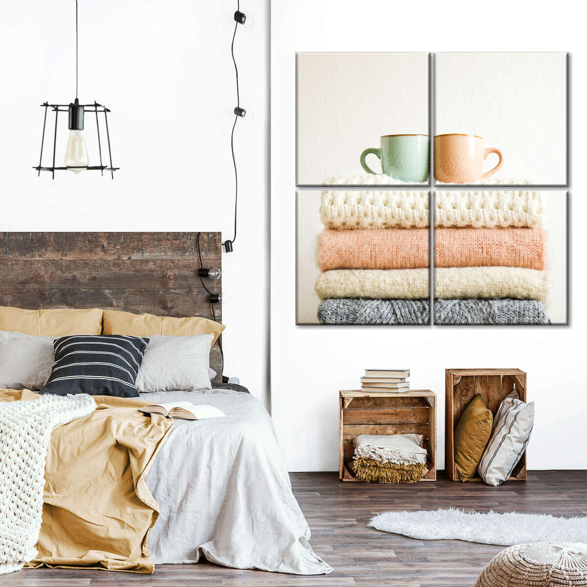 Morning Yarn Multi Panel Canvas Wall Art