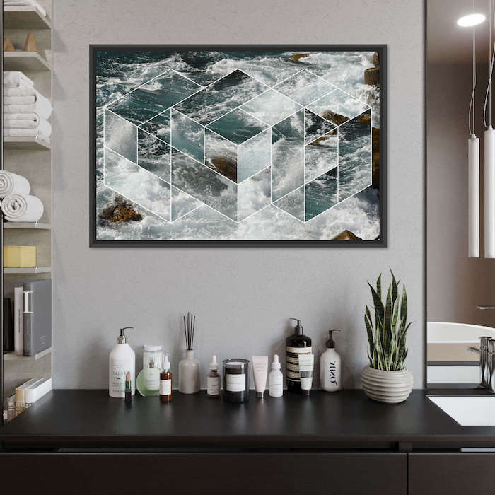 modern bathroom wall art ideas