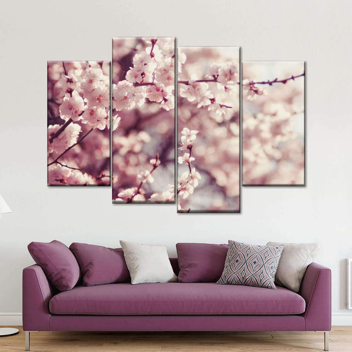 Cherry Blossom Multi Panel Canvas Wall Art