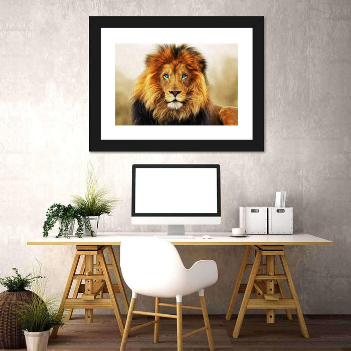 Blue Eyed Lion Multi Panel Canvas Wall Art