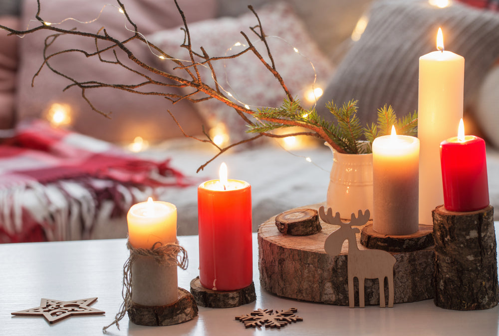 candlelight autumn living room