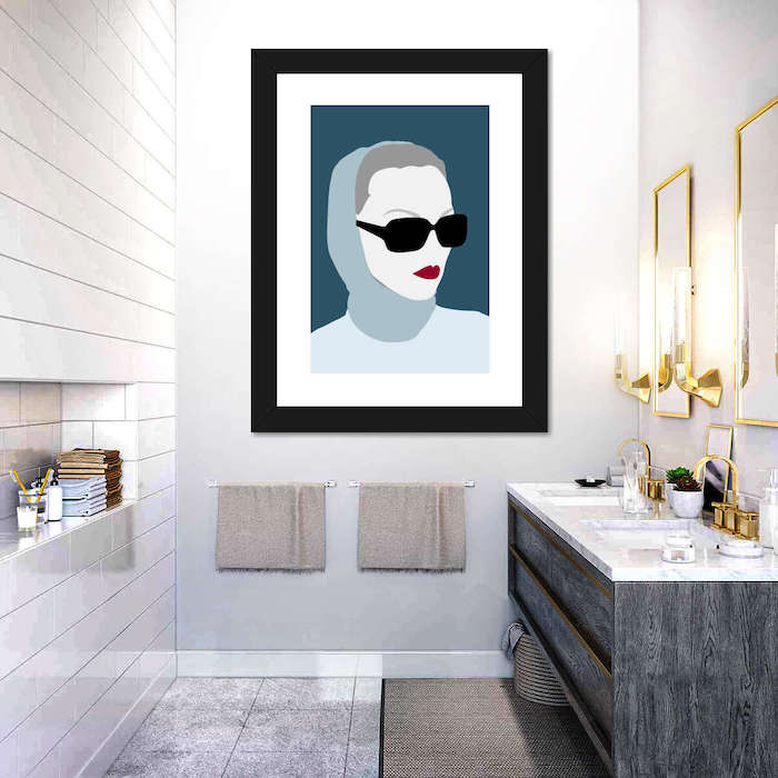 the best art for powder room
