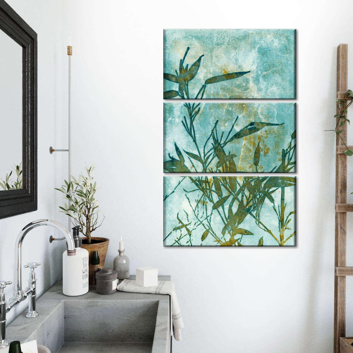 Leafy Bamboo Multi Panel Canvas Wall Art