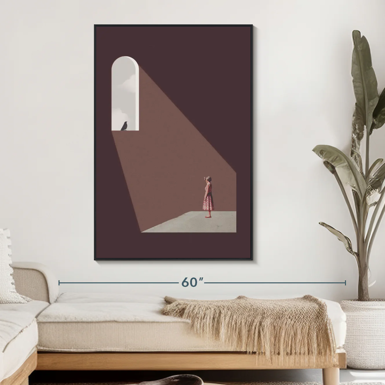pantone mocha mousse wall art canvas