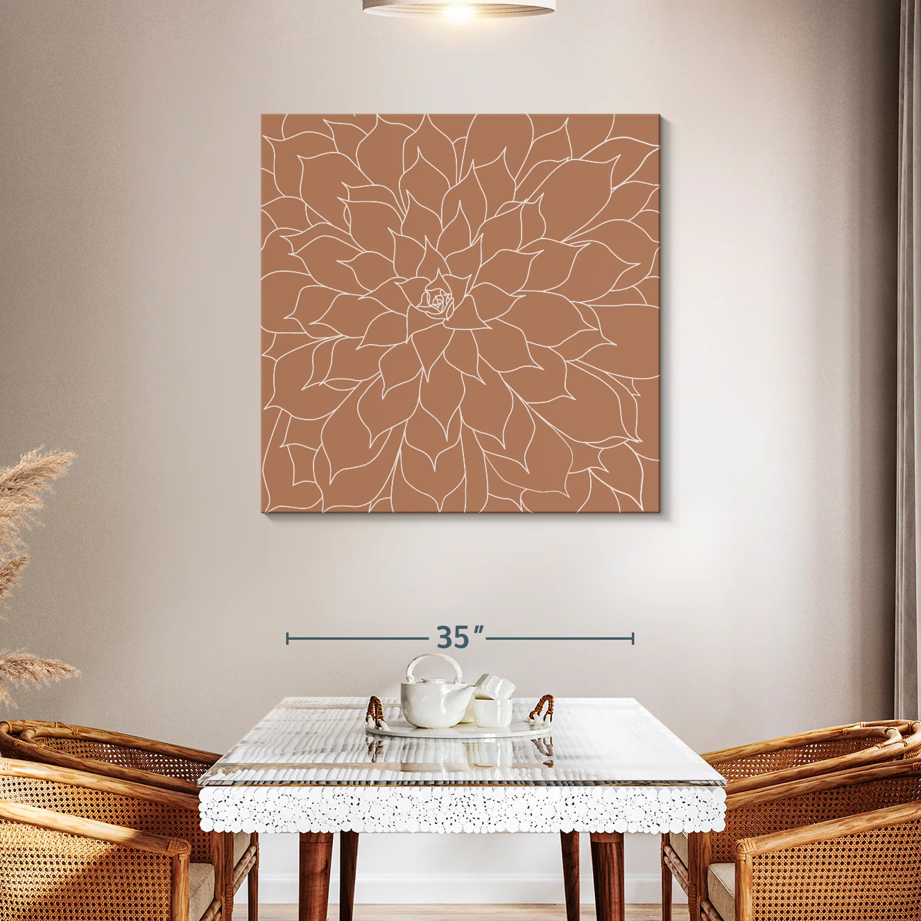pantone mocha mousse wall art
